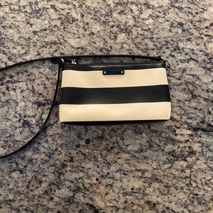 KATE SPADE STRIPED CROSS BODY HANDBAG